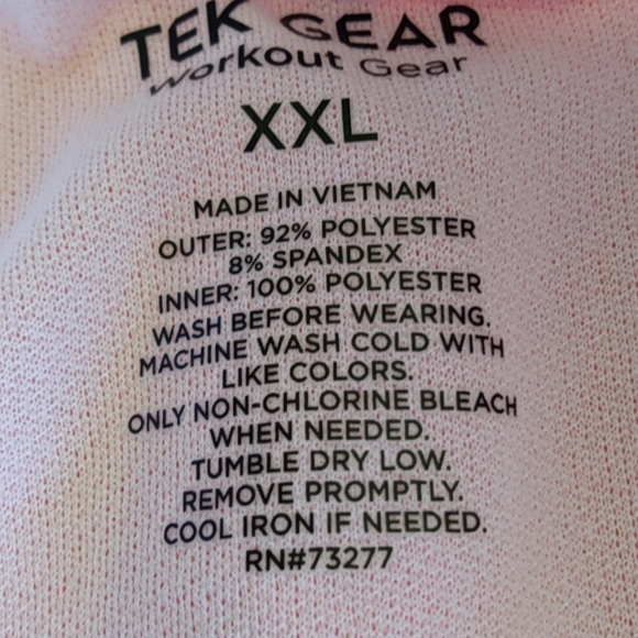 Tek Gear Workout Shorts – Orange – Floral Trim – XXL - Picture 6 of 11